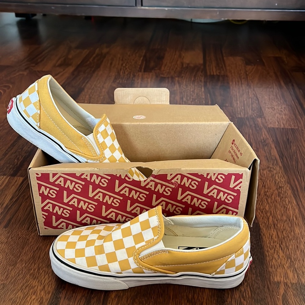 Yellow Checkered Vans